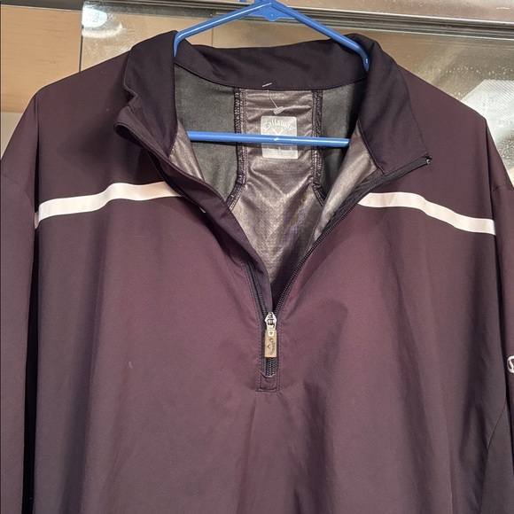 Callaway Black Men's Jacket weather series golf lightweight L half zip coat - Picture 7 of 16